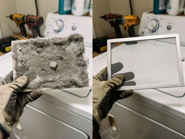 Professional lint trap cleaning by Green Dryer Vent Cleaning in Green