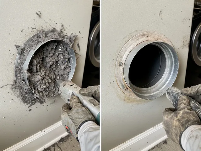 Professional clogged vent cleaning by Green Dryer Vent Cleaning in Green