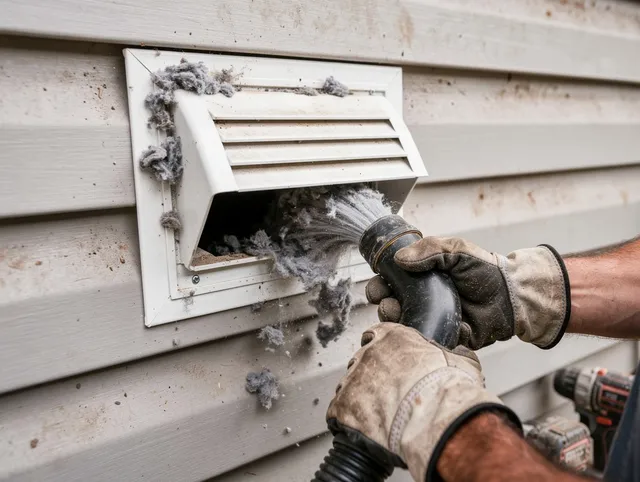 Professional dryer vent cleaning by Green Dryer Vent Cleaning in Green