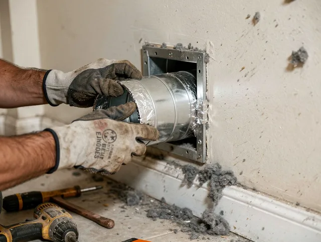 Professional dryer vent repair and installation by Green Dryer Vent Cleaning in Green